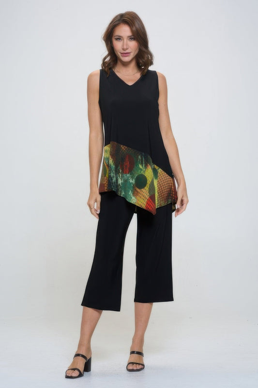 Sleeveless Contrast Top