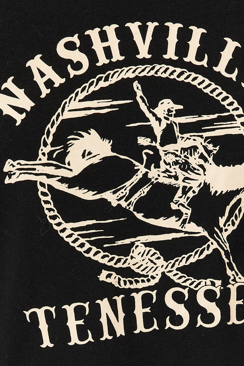 Black Graphic Dress Mini