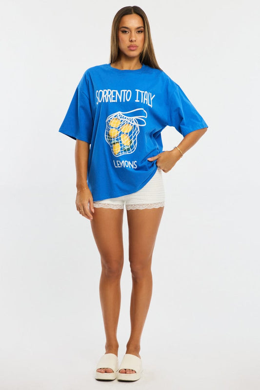 Blue Graphic Tee Short Sleeve