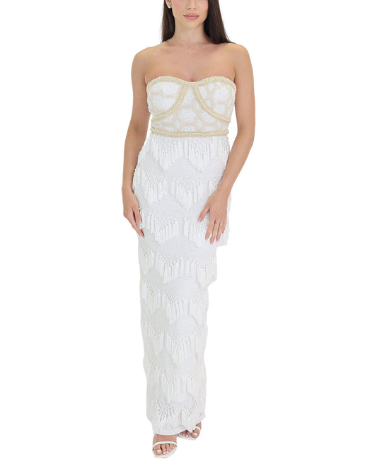 Crochet Maxi Dress w/ Tassels