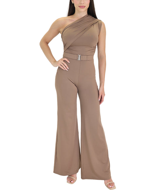 Ruched Solid Jumpsuit