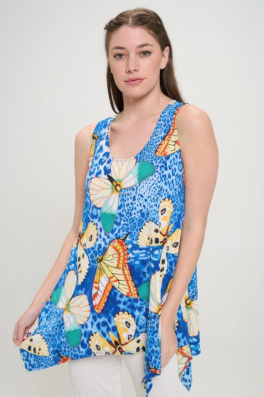 Hit Print Shark Bite Hem Tank