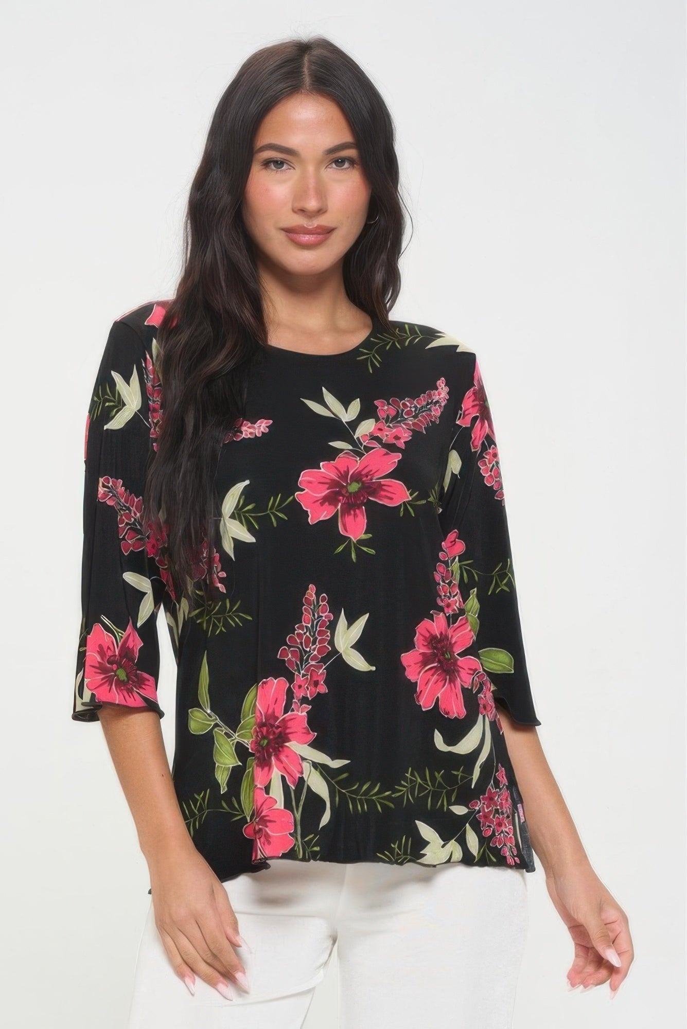 Print Hit Merrow Top