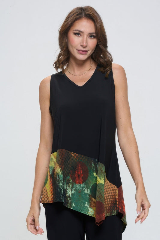 Sleeveless Contrast Top