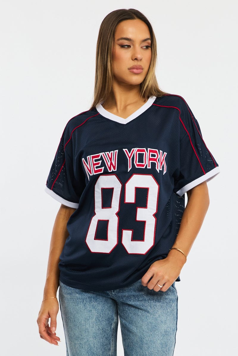 Blue Sport Tee Short Sleeve