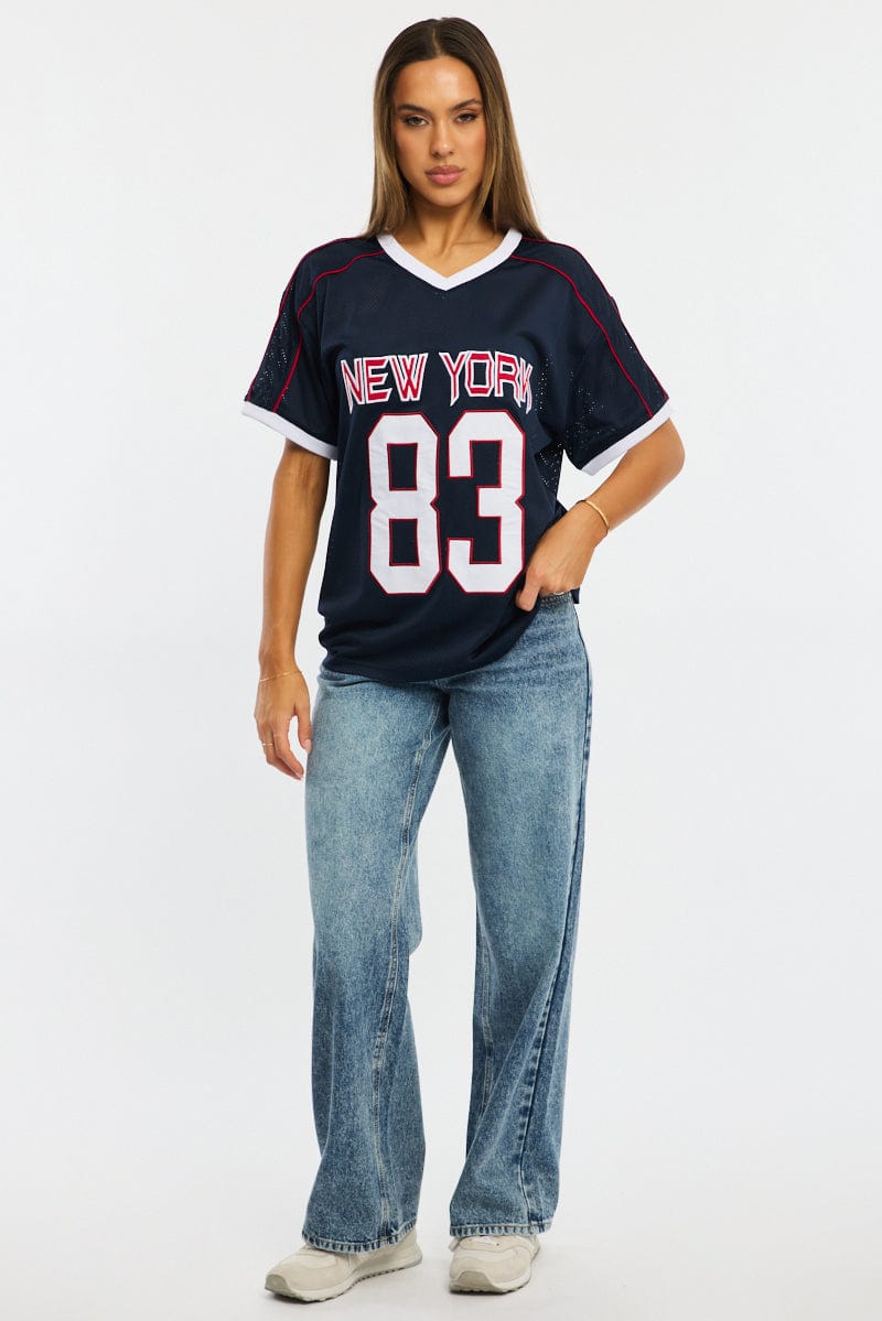 Blue Sport Tee Short Sleeve