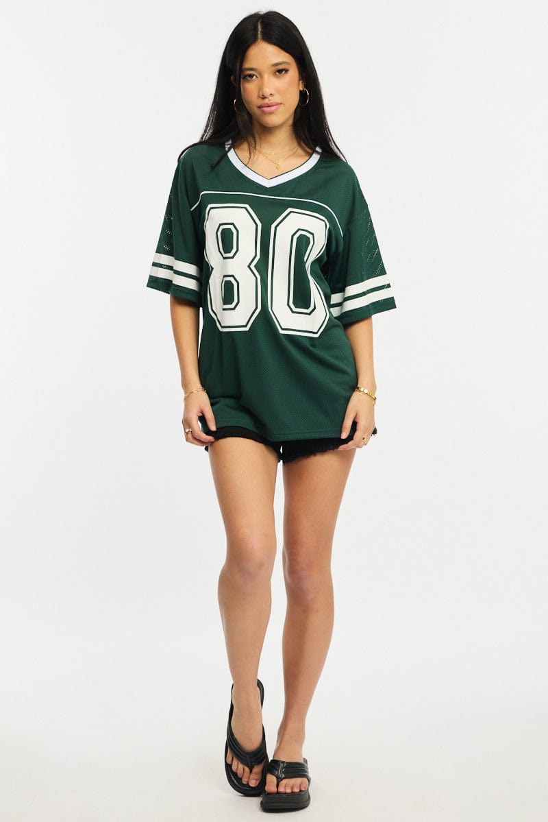 Green Sport Tee Short Sleeve